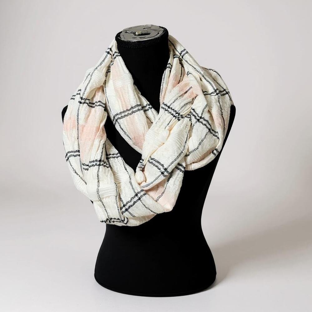 Loft Infinity Scarf Women’s  Lightweight Cotton Beige New